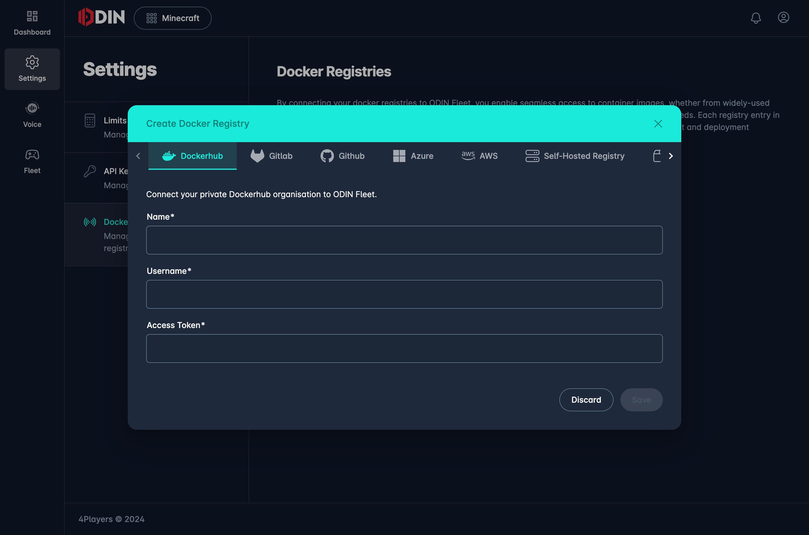 Add Docker Hub Registry